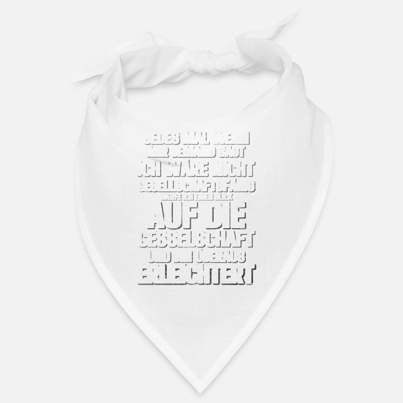 Lustiger Spruch - Bandana - Weiß