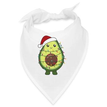 Avocado Weihnachten Lichter lustige Avocados - Bandana - Weiß - Vorne