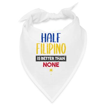 Philippinen Mischling Filipino Flagge I Geschenk - Bandana - Weiß - Vorne