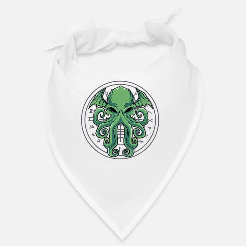 Cthulhu Myth Old Artstyle Poison - Bandana - blanc