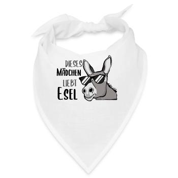 Esel Sonnenbrille Spruch Damen Mädchen Geschenk - Bandana - Weiß - Vorne
