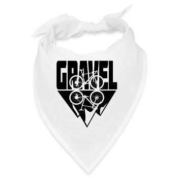Gravel Bike Berge Spiegelung Fahrrad - Bandana - Weiß - Vorne