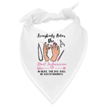Nagel Techniker Nagel Tech Manicurist Maniküre - Bandana - Weiß - Vorne