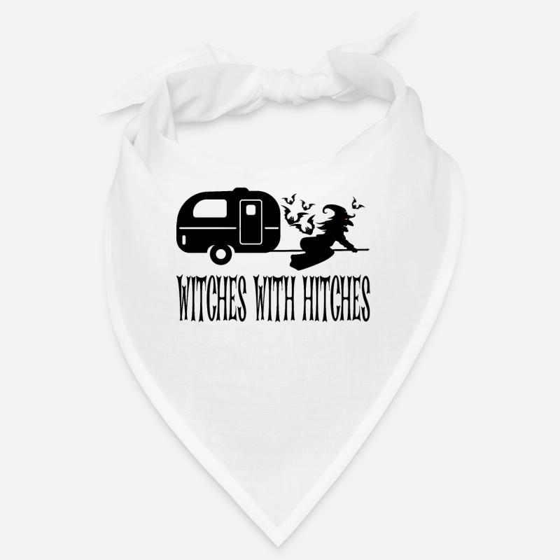 Funny Witch Camping Design For Halloween Bandana