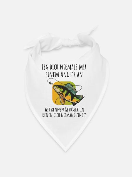 Das Leben ist besser mit Angeln - Angler - Bandana - Weiß - Vorne