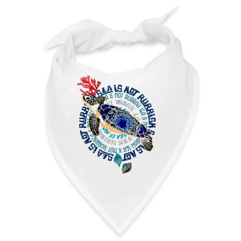 Meer ist kein Müll - Bandana - Weiß - Vorne