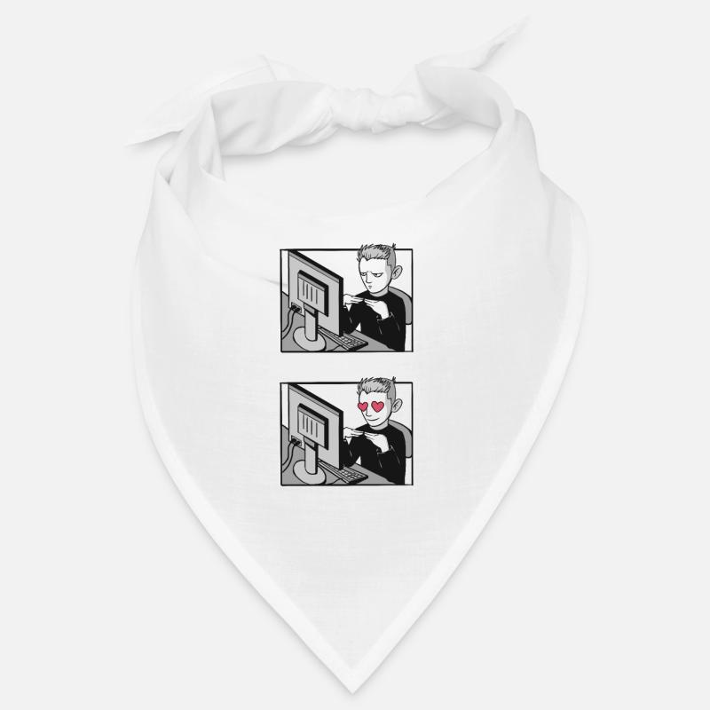 I Love Coding Programmer Cadeau - Bandana - blanc