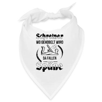 Schreiner Herren TShirt Wo gehobelt wird - Bandana - Weiß - Vorne