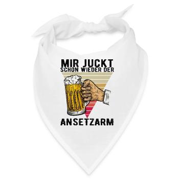 Alkohol Bier Saufen Sauf Geschenk - Bandana - Weiß - Vorne