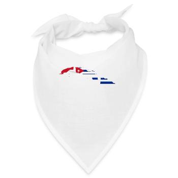 Kuba Herzschlag Flagge Vintage Retro Kuba - Bandana - Weiß - Vorne