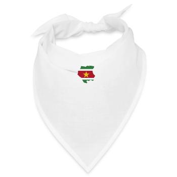 Suriname Herzschlag Flagge Vintage Suriname - Bandana - Weiß - Vorne