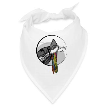 Glitzer Kotzen - Bandana - Weiß - Vorne