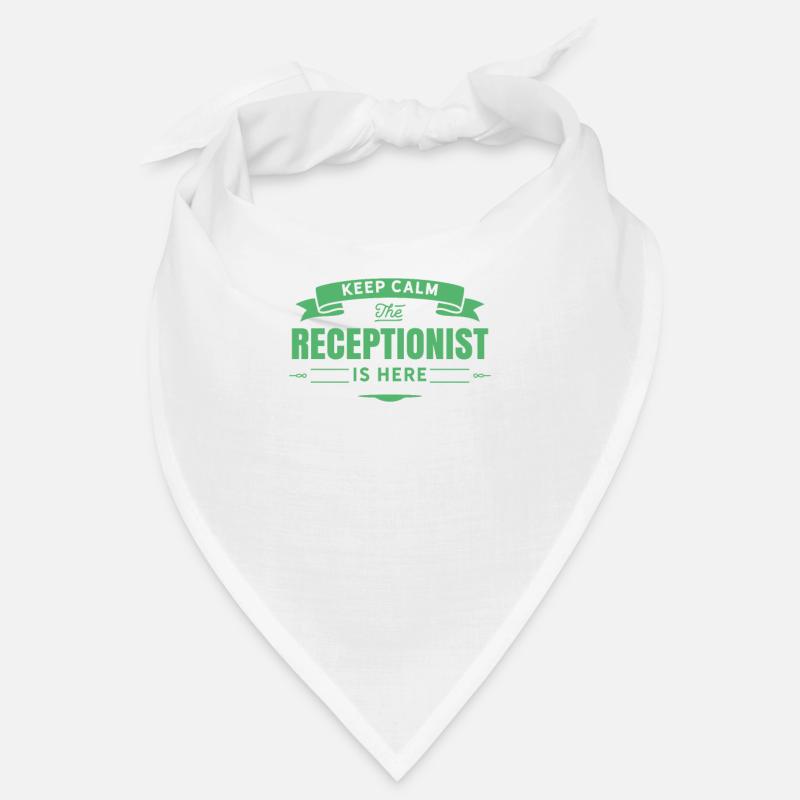 Stay calm the receptionist is here reception Bandana