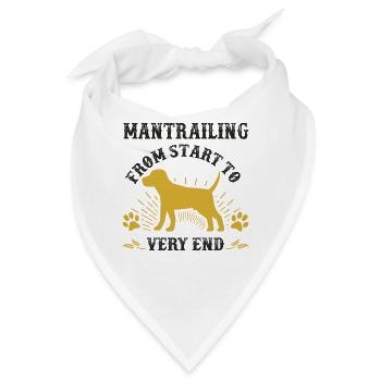 Mantrailer Mantrailing Fährtenhund Hundesport - Bandana - Weiß - Vorne