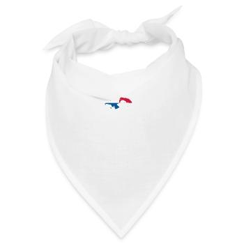 Panama Herzschlag Flagge Vintage Panama - Bandana - Weiß - Vorne