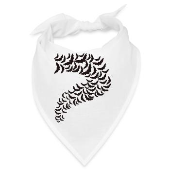 Fledermäuse Happy Halloween Grusel Drakula Horror - Bandana - Weiß - Vorne