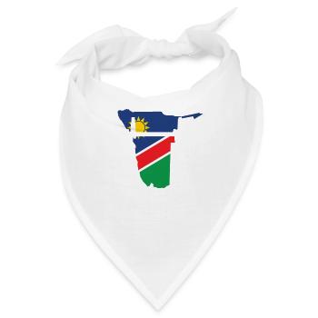 Namibia Herzschlag Flagge Vintage Namibia - Bandana - Weiß - Vorne
