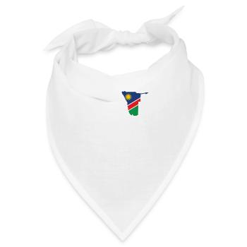 Namibia Herzschlag Flagge Vintage Namibia - Bandana - Weiß - Vorne