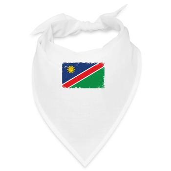 Namibia Herzschlag Flagge Vintage Namibia - Bandana - Weiß - Vorne