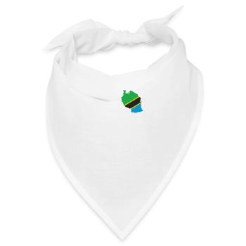 Tansania Herzschlag Flagge Vintage Tansania - Bandana - Weiß - Vorne
