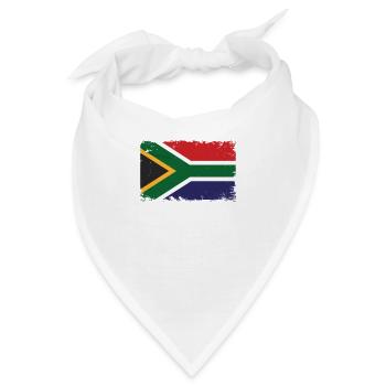 Süd Afrika Herzschlag Flagge Vintage Süd Afrika - Bandana - Weiß - Vorne