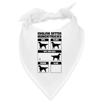 English Setter Hundetricks Englischer Setter - Bandana - Weiß - Vorne