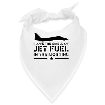 Kampfjet Jet Fuel In The Morning - Vintage Pilot - Bandana - Weiß - Vorne
