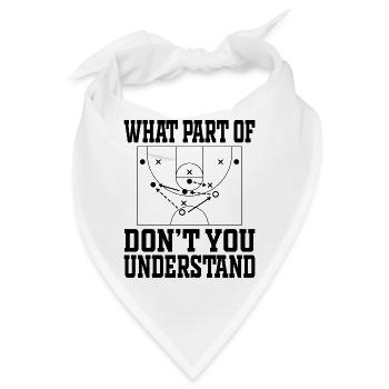 Basketball Trainer Taktik Streetball Geschenk - Bandana - Weiß - Vorne