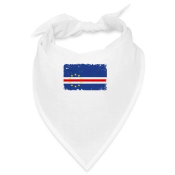 Kap Verde Herzschlag Flagge Vintage Kap Verde - Bandana - Weiß - Vorne