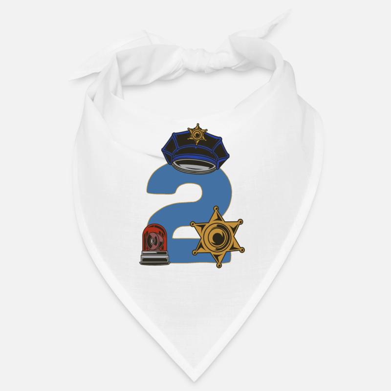 Ich bin schon 2 Jahre Kindergeburtstag Polizei Bandana
