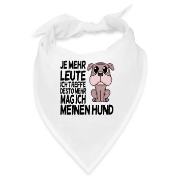 Hundebesitzer Spruch Hunde Hunde - Bandana - Weiß - Vorne