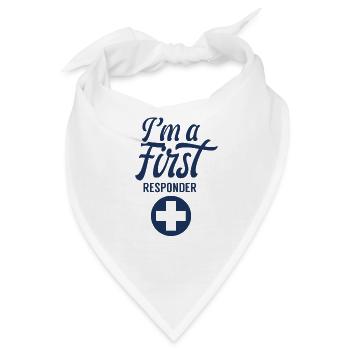 Ich bin ein Ersthelfer Notfallhelfer Erste Hilfe - Bandana - Weiß - Vorne
