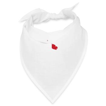 Malta Herzschlag Flagge Vintage Malta - Bandana - Weiß - Vorne