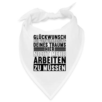 Abschiedsgeschenk Kollegen Jobwechsel - Bandana - Weiß - Vorne