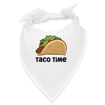 Taco Time Lustiger Taco - Bandana - Weiß - Vorne