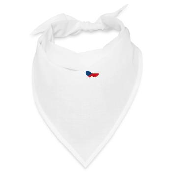 Tschechien Herzschlag Flagge Vintage Tschechien - Bandana - Weiß - Vorne