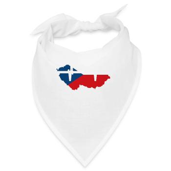 Tschechien Herzschlag Flagge Vintage Tschechien - Bandana - Weiß - Vorne