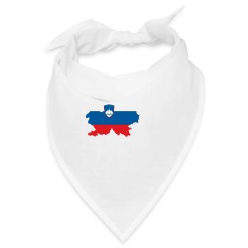Slowenien Herzschlag Flagge Vintage Slowenien - Bandana - Weiß - Vorne