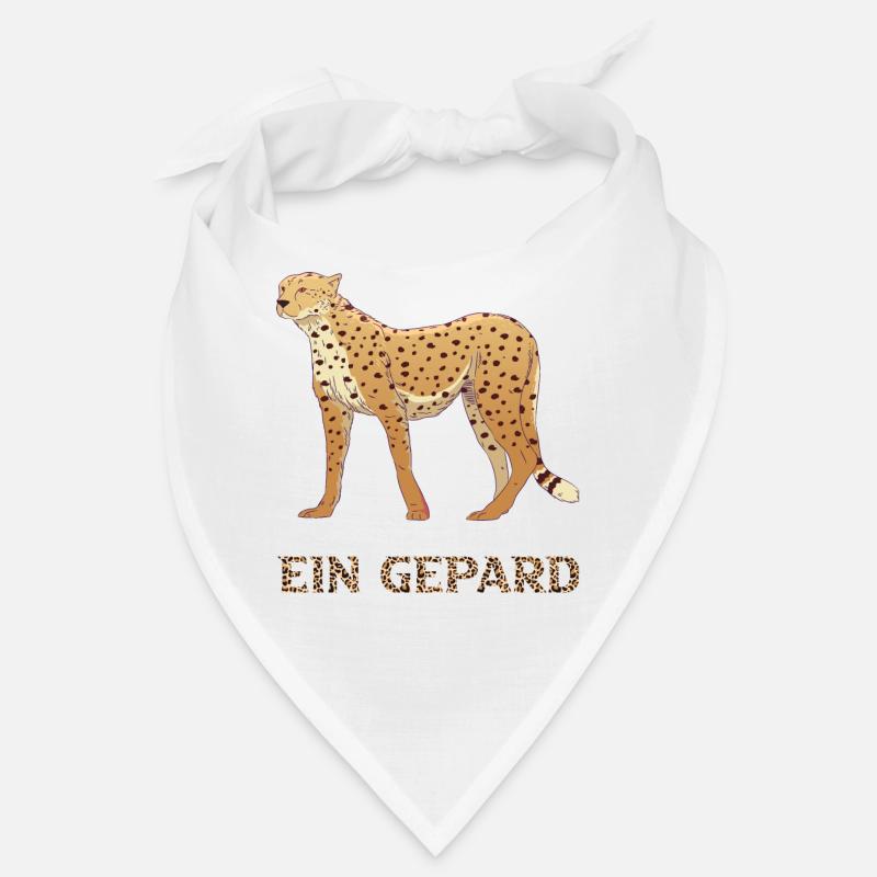 Gepard Leopard Raubkatze Kinder Kostüm - Bandana - Weiß