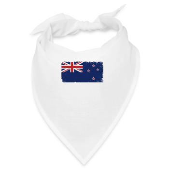 Neuseeland Herzschlag Flagge Vintage Neuseeland - Bandana - Weiß - Vorne