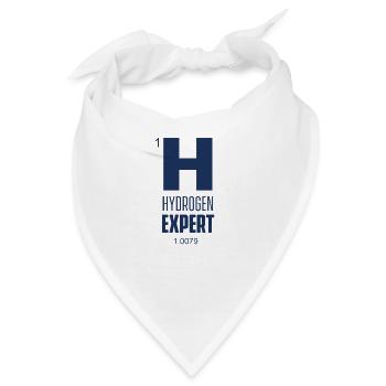Wasserstoff Experte Brennstoffzelle Hydrogen - Bandana - Weiß - Vorne