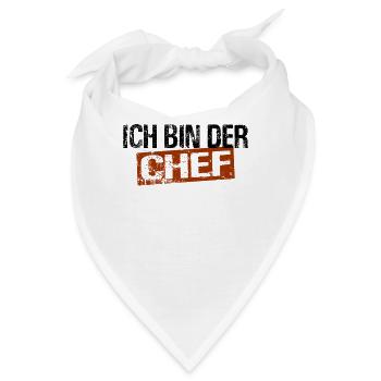 Ich bin der Chef - Heimwerker Unternehmer - Bandana - Weiß - Vorne