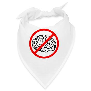 dumm und blöd - kein Hirn - kein Hirn - Bandana - Weiß - Vorne