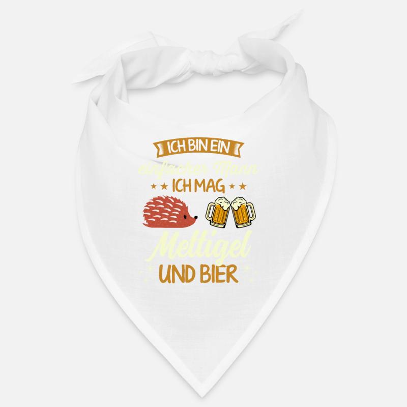 Mettigel und Bier Hackfleisch Hackepeter Mett Bandana