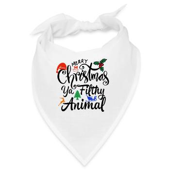 Weihnachten, Weihnachten, Weihnachten, Weihnachten - Bandana - Weiß - Vorne