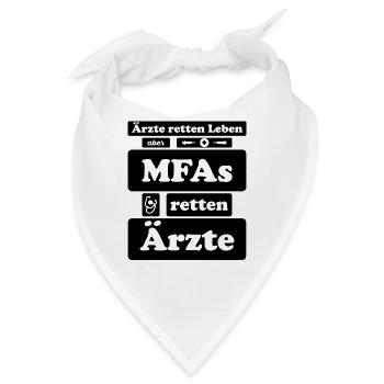 Medizinische Fachangestellte Krankenschwester MFA - Bandana - Weiß - Vorne