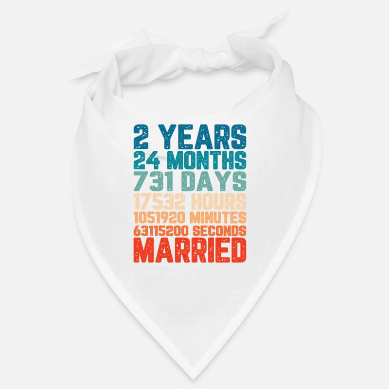 2 years married Wedding Marriage Saying Gift Bandana