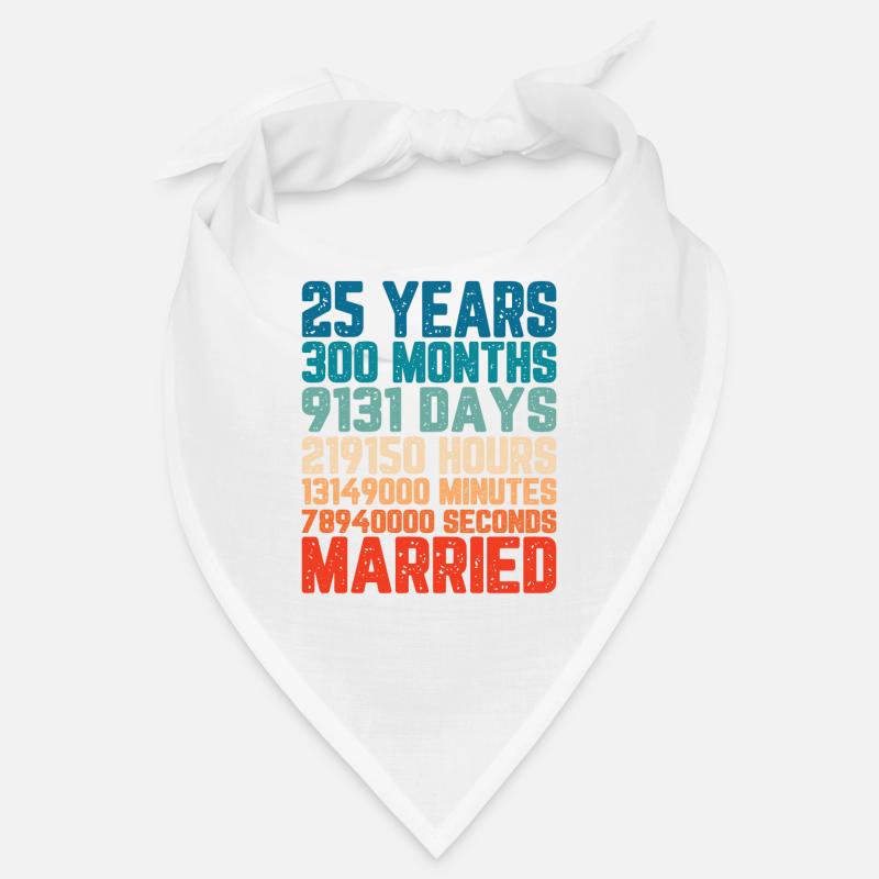 25 Jahre verheiratet Hochzeit Ehe Spruch Geschenk Bandana
