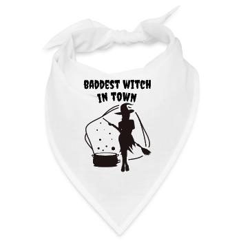 Baddest Witch Town Saying / Gruselig gruselig - Bandana - Weiß - Vorne