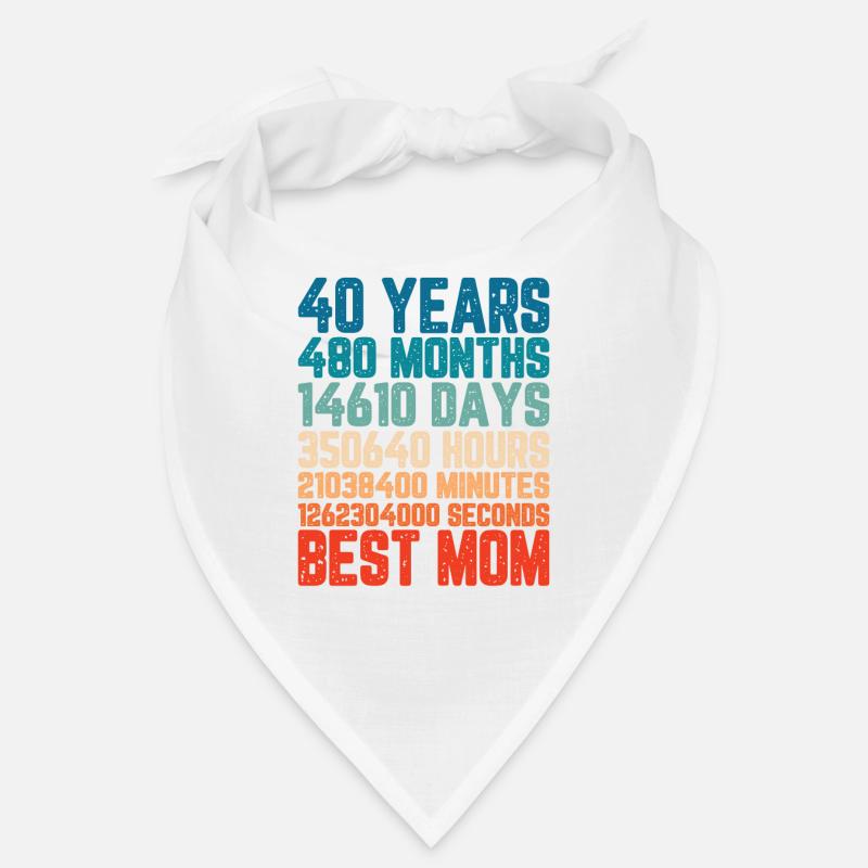 40 ans Meilleure maman Mère Mois Dire Cadeau Bandana